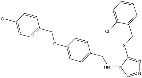 N-{4-[(4-chlorobenzyl)oxy]benzyl}-N-{3-[(2-chlorobenzyl)sulfanyl]-4H-1,2,4-triazol-4-yl}amine Structure