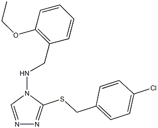 3-[(4-chlorobenzyl)sulfanyl]-N-(2-ethoxybenzyl)-4H-1,2,4-triazol-4-amine Struktur