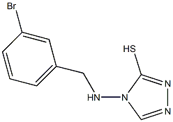 4-[(3-bromobenzyl)amino]-4H-1,2,4-triazol-3-yl hydrosulfide 化学構造式