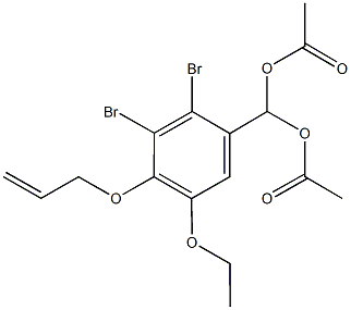 (acetyloxy)[4-(allyloxy)-2,3-dibromo-5-ethoxyphenyl]methyl acetate Structure