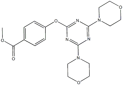 methyl 4-{[4,6-di(4-morpholinyl)-1,3,5-triazin-2-yl]oxy}benzoate Struktur