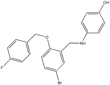 4-({5-bromo-2-[(4-fluorobenzyl)oxy]benzyl}amino)phenol Structure