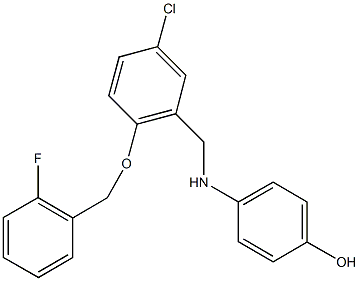 4-({5-chloro-2-[(2-fluorobenzyl)oxy]benzyl}amino)phenol,665014-99-3,结构式
