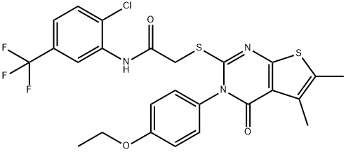 665015-83-8 N-[2-chloro-5-(trifluoromethyl)phenyl]-2-{[3-(4-ethoxyphenyl)-5,6-dimethyl-4-oxo-3,4-dihydrothieno[2,3-d]pyrimidin-2-yl]sulfanyl}acetamide