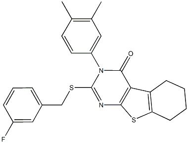 3-(3,4-dimethylphenyl)-2-[(3-fluorobenzyl)sulfanyl]-5,6,7,8-tetrahydro[1]benzothieno[2,3-d]pyrimidin-4(3H)-one|