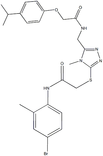 N-[(5-{[2-(4-bromo-2-methylanilino)-2-oxoethyl]sulfanyl}-4-methyl-4H-1,2,4-triazol-3-yl)methyl]-2-(4-isopropylphenoxy)acetamide Structure