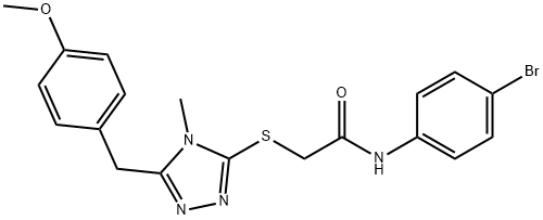 N-(4-bromophenyl)-2-{[5-(4-methoxybenzyl)-4-methyl-4H-1,2,4-triazol-3-yl]sulfanyl}acetamide Structure