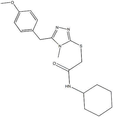 665016-81-9 N-cyclohexyl-2-{[5-(4-methoxybenzyl)-4-methyl-4H-1,2,4-triazol-3-yl]sulfanyl}acetamide