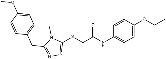 N-(4-ethoxyphenyl)-2-{[5-(4-methoxybenzyl)-4-methyl-4H-1,2,4-triazol-3-yl]sulfanyl}acetamide,665016-84-2,结构式