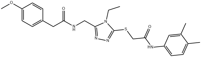 N-(3,4-dimethylphenyl)-2-{[4-ethyl-5-({[(4-methoxyphenyl)acetyl]amino}methyl)-4H-1,2,4-triazol-3-yl]sulfanyl}acetamide|