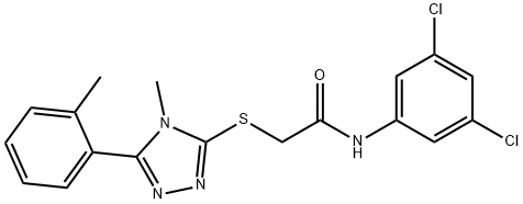 N-(3,5-dichlorophenyl)-2-{[4-methyl-5-(2-methylphenyl)-4H-1,2,4-triazol-3-yl]sulfanyl}acetamide Struktur