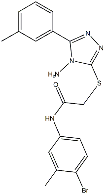 665017-40-3 2-{[4-amino-5-(3-methylphenyl)-4H-1,2,4-triazol-3-yl]sulfanyl}-N-(4-bromo-3-methylphenyl)acetamide