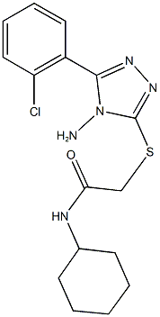 2-{[4-amino-5-(2-chlorophenyl)-4H-1,2,4-triazol-3-yl]sulfanyl}-N-cyclohexylacetamide 结构式