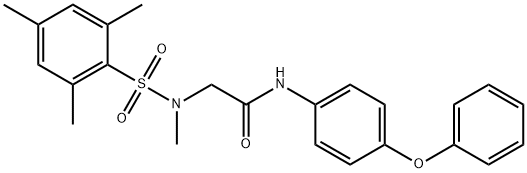 2-[(mesitylsulfonyl)(methyl)amino]-N-(4-phenoxyphenyl)acetamide,665017-51-6,结构式
