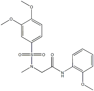 2-[[(3,4-dimethoxyphenyl)sulfonyl](methyl)amino]-N-(2-methoxyphenyl)acetamide,665017-66-3,结构式