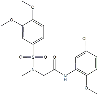 N-(5-chloro-2-methoxyphenyl)-2-[[(3,4-dimethoxyphenyl)sulfonyl](methyl)amino]acetamide,665017-67-4,结构式