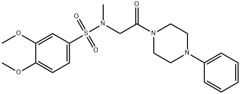 665017-70-9 3,4-dimethoxy-N-methyl-N-[2-oxo-2-(4-phenyl-1-piperazinyl)ethyl]benzenesulfonamide