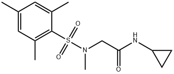 N-cyclopropyl-2-[(mesitylsulfonyl)(methyl)amino]acetamide 结构式