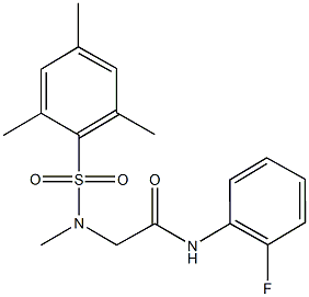 N-(2-fluorophenyl)-2-[(mesitylsulfonyl)(methyl)amino]acetamide Structure