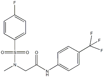 2-[[(4-fluorophenyl)sulfonyl](methyl)amino]-N-[4-(trifluoromethyl)phenyl]acetamide Structure