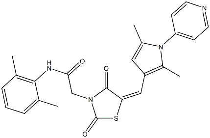 665017-88-9 N-(2,6-dimethylphenyl)-2-(5-{[2,5-dimethyl-1-(4-pyridinyl)-1H-pyrrol-3-yl]methylene}-2,4-dioxo-1,3-thiazolidin-3-yl)acetamide