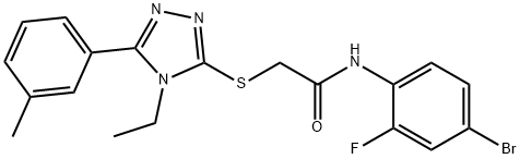 N-(4-bromo-2-fluorophenyl)-2-{[4-ethyl-5-(3-methylphenyl)-4H-1,2,4-triazol-3-yl]sulfanyl}acetamide Struktur