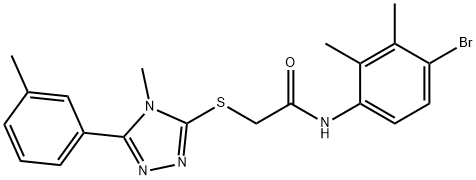 665018-23-5 N-(4-bromo-2,3-dimethylphenyl)-2-{[4-methyl-5-(3-methylphenyl)-4H-1,2,4-triazol-3-yl]sulfanyl}acetamide