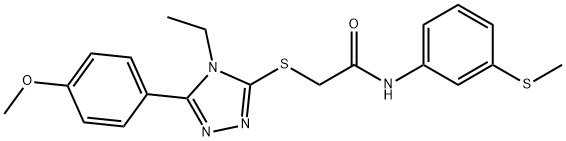2-{[4-ethyl-5-(4-methoxyphenyl)-4H-1,2,4-triazol-3-yl]sulfanyl}-N-[3-(methylsulfanyl)phenyl]acetamide Structure