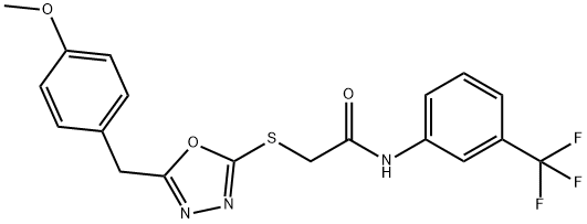 665018-48-4 2-{[5-(4-methoxybenzyl)-1,3,4-oxadiazol-2-yl]sulfanyl}-N-[3-(trifluoromethyl)phenyl]acetamide