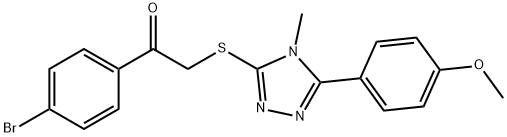 665018-61-1 1-(4-bromophenyl)-2-{[5-(4-methoxyphenyl)-4-methyl-4H-1,2,4-triazol-3-yl]sulfanyl}ethanone