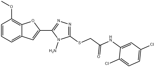 2-{[4-amino-5-(7-methoxy-1-benzofuran-2-yl)-4H-1,2,4-triazol-3-yl]sulfanyl}-N-(2,5-dichlorophenyl)acetamide Structure