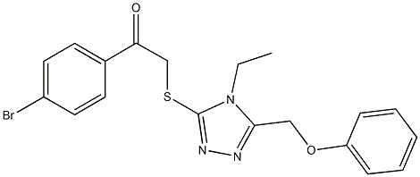 1-(4-bromophenyl)-2-{[4-ethyl-5-(phenoxymethyl)-4H-1,2,4-triazol-3-yl]sulfanyl}ethanone Structure