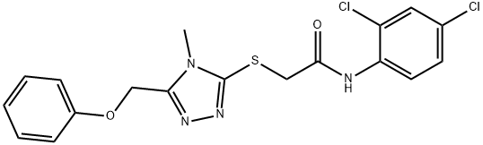 N-(2,4-dichlorophenyl)-2-{[4-methyl-5-(phenoxymethyl)-4H-1,2,4-triazol-3-yl]sulfanyl}acetamide Structure