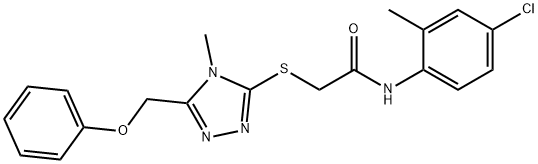 N-(4-chloro-2-methylphenyl)-2-{[4-methyl-5-(phenoxymethyl)-4H-1,2,4-triazol-3-yl]sulfanyl}acetamide Structure