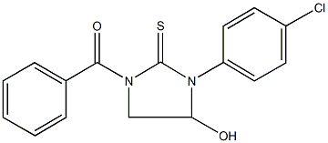 1-benzoyl-3-(4-chlorophenyl)-4-hydroxy-2-imidazolidinethione,665020-88-2,结构式