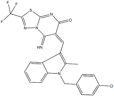 6-{[1-(4-chlorobenzyl)-2-methyl-1H-indol-3-yl]methylene}-5-imino-2-(trifluoromethyl)-5,6-dihydro-7H-[1,3,4]thiadiazolo[3,2-a]pyrimidin-7-one|