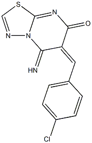 6-(4-chlorobenzylidene)-5-imino-5,6-dihydro-7H-[1,3,4]thiadiazolo[3,2-a]pyrimidin-7-one Structure