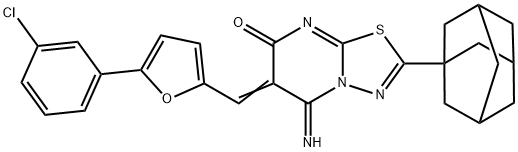 2-(1-adamantyl)-6-{[5-(3-chlorophenyl)-2-furyl]methylene}-5-imino-5,6-dihydro-7H-[1,3,4]thiadiazolo[3,2-a]pyrimidin-7-one|