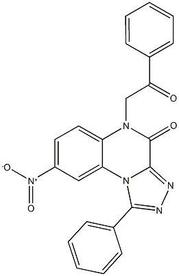 8-nitro-5-(2-oxo-2-phenylethyl)-1-phenyl[1,2,4]triazolo[4,3-a]quinoxalin-4(5H)-one Structure