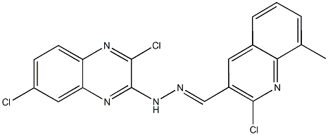 665022-18-4 2-chloro-8-methyl-3-quinolinecarbaldehyde (3,7-dichloro-2-quinoxalinyl)hydrazone