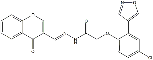 2-[4-chloro-2-(4-isoxazolyl)phenoxy]-N'-[(4-oxo-4H-chromen-3-yl)methylene]acetohydrazide|