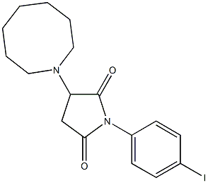 3-azocan-1-yl-1-(4-iodophenyl)pyrrolidine-2,5-dione,665024-14-6,结构式