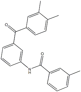 N-[3-(3,4-dimethylbenzoyl)phenyl]-3-methylbenzamide Struktur