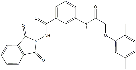 3-{[(2,5-dimethylphenoxy)acetyl]amino}-N-(1,3-dioxo-1,3-dihydro-2H-isoindol-2-yl)benzamide Structure