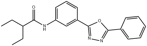 2-ethyl-N-[3-(5-phenyl-1,3,4-oxadiazol-2-yl)phenyl]butanamide Struktur