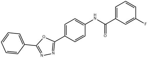 3-fluoro-N-[4-(5-phenyl-1,3,4-oxadiazol-2-yl)phenyl]benzamide Structure