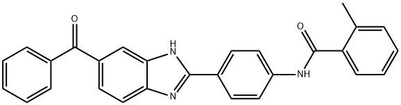 N-[4-(5-benzoyl-1H-benzimidazol-2-yl)phenyl]-2-methylbenzamide 结构式