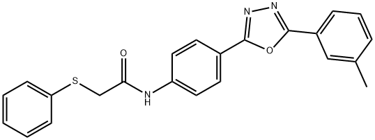 N-{4-[5-(3-methylphenyl)-1,3,4-oxadiazol-2-yl]phenyl}-2-(phenylsulfanyl)acetamide Structure