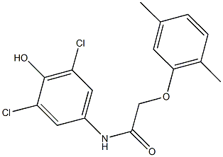 N-(3,5-dichloro-4-hydroxyphenyl)-2-(2,5-dimethylphenoxy)acetamide Structure