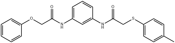 2-[(4-methylphenyl)sulfanyl]-N-{3-[(phenoxyacetyl)amino]phenyl}acetamide Structure